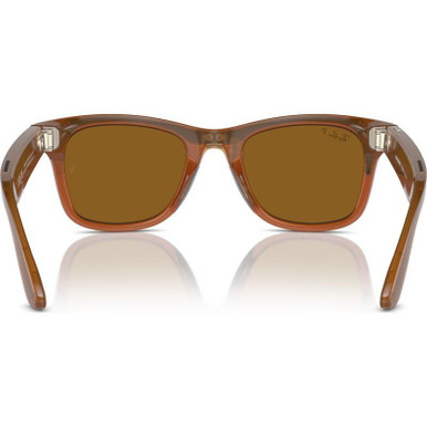 Ray-Ban Smart Glasses Wayfarer L RW4008 Caramel/Brown Polar