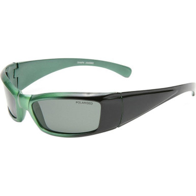 Metallic Green Black/Smoke Polarised Lenses