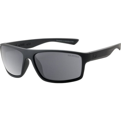 Dirty Dog Gonzo - Satin Black/Grey Polarised Lenses