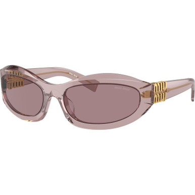Transparent Mauve/Light Purple Brown Lenses
