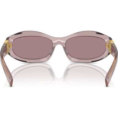 Miu Miu MU14ZS Sunglasses Transparent Mauve/Light Purple display picture 3