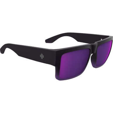 Spy Cyrus, Soft Matte Purple Fade/Happy Dark Purple Mirror Lenses