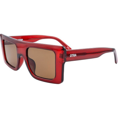 Otra Gyda - Transparent Cherry/Brown Lenses