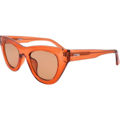 Otra Kinni - Transparent Salmon/Brown Lenses
