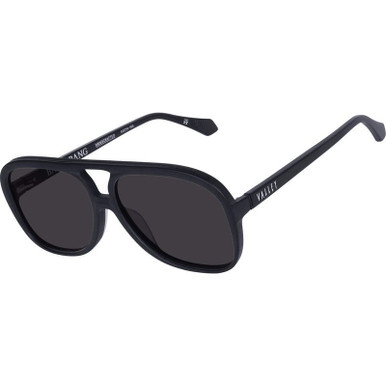 Valley Eyewear Bang Bang, Matte Black with Matte Black Metal/Black Lenses