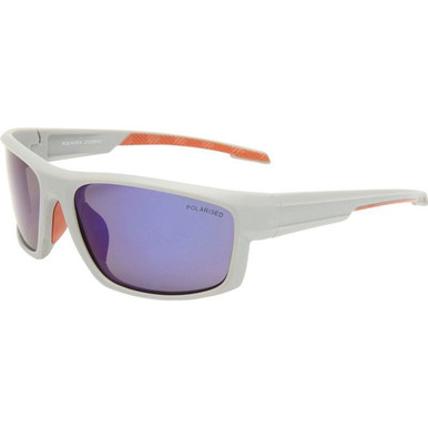 Matte Grey and Orange/Blue Purple Mirror Polarised Lenses
