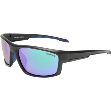 Matte Black and Royal Blue/Blue Green Mirror Polarised Lenses