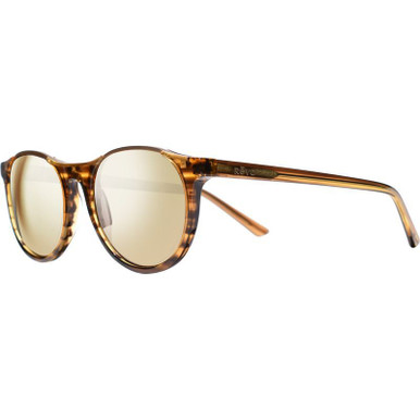 Revo Nolita - Amber Horn/Champagne Gold Mirror Polarised Lenses