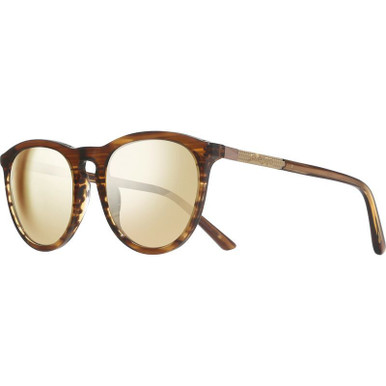 Revo Sage - Amber Horn/Champagne Gold Mirror Polarised Lenses
