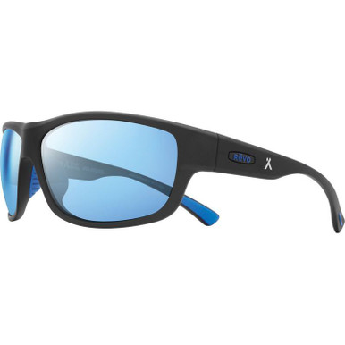 Matte Black/Blue Water Mirror Polarised Lenses