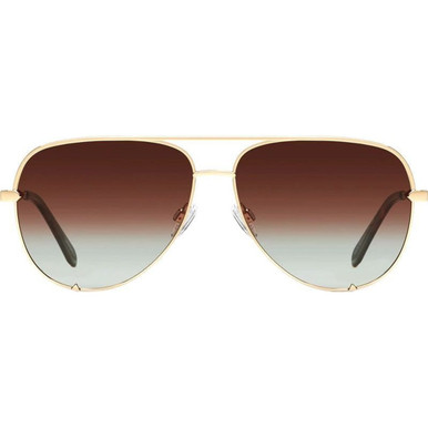 Quay Australia High Key Mini Sunglasses Gold/Brown Polarised display picture 3
