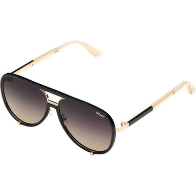Quay Australia High Profile - Black and Gold/Smoke Taupe Gradient Polarised Lenses