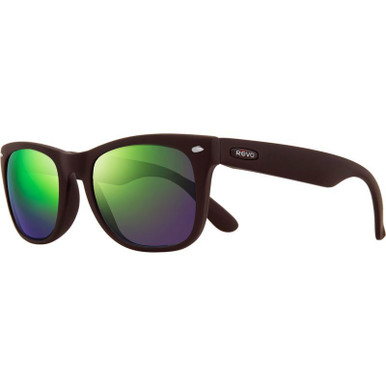 Matte Brown/Evergreen Mirror Polarised Lenses
