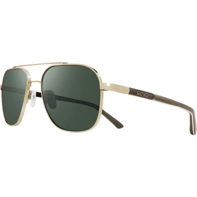 Gold/Smokey Green Polarised Glass Lenses
