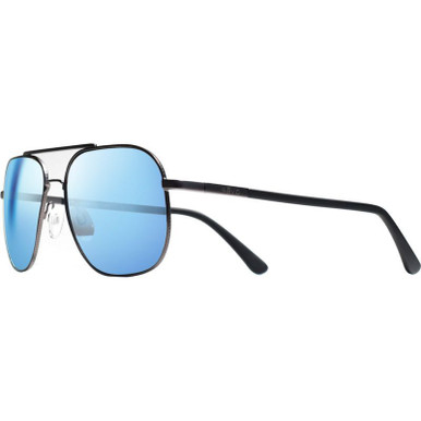 Revo Logan - Satin Gunmetal/Blue Water Mirror Polarised Lenses