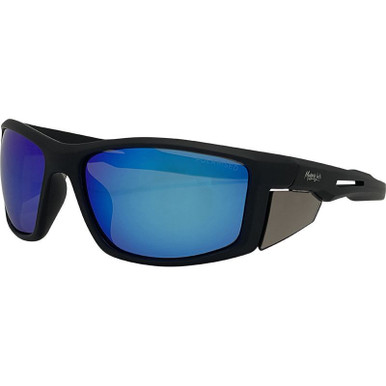 Matte Black/Blue Mirror Polarised Lenses