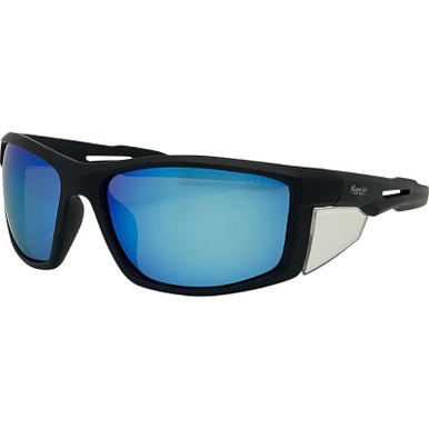 Matte Black/Ice Blue Mirror Polarised Lenses