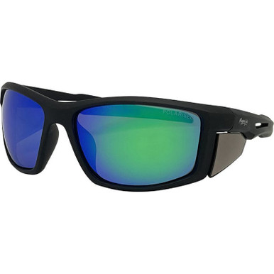 Matte Black/Green Mirror Polarised Lenses