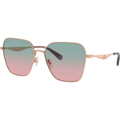 Shiny Rose Gold/Forest Grape Gradient Lenses