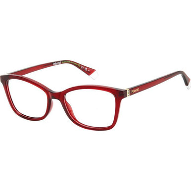 Polaroid Glasses PLD D505 - Burgundy/Clear Lenses