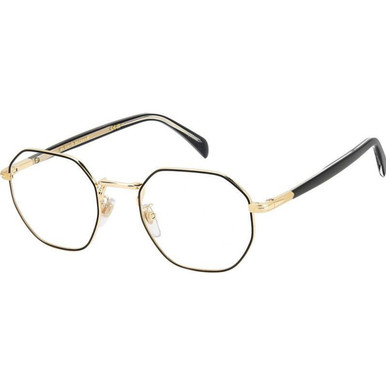 David Beckham Glasses DB 1133 - Gold Black/Clear Lenses