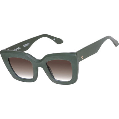 Valley Eyewear Brigada, Matte Army Green/Brown Gradient Lenses
