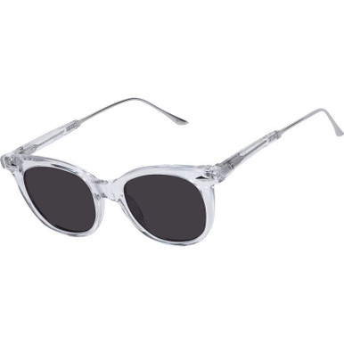Crystal with Silver Metal/Black Lenses
