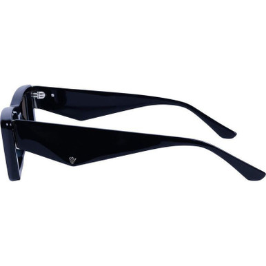 Shop Valley Eyewear La Hara Sunglasses Black/Black Polarised display picture 1