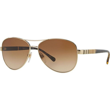 Burberry BE3080 - Light Gold/Brown Gradient Lenses