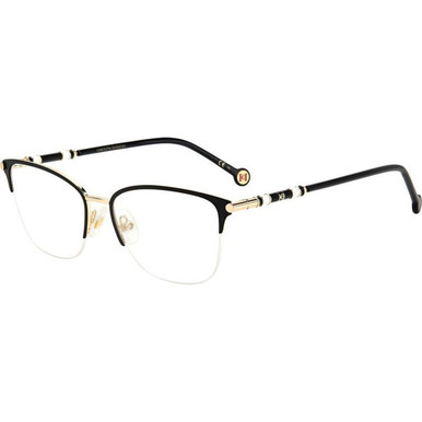 Carolina Herrera Glasses CH 0033 - Gold Black/Clear Lenses