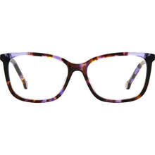 Shop Carolina Herrera Glasses CH 0055 Violet Havana/Clear display picture 1