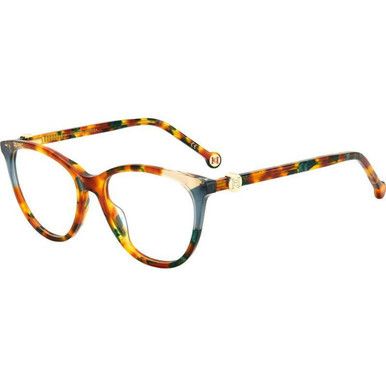 Carolina Herrera Glasses CH 0054 - Green Havana/Clear Lenses
