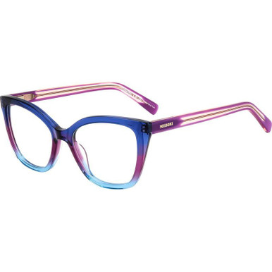 Missoni Glasses MIS 0184 - Plum Blue/Clear Lenses