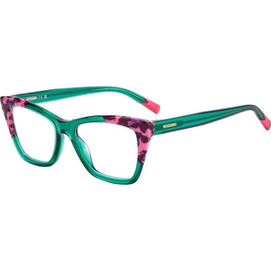 Missoni Glasses MIS 0174 - Green Pink Havana/Clear Lenses