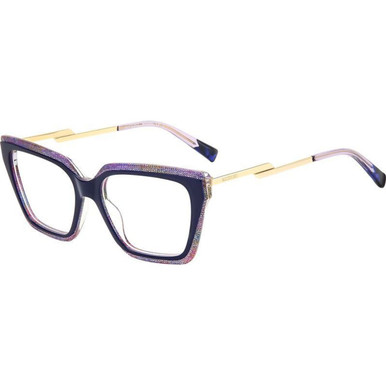 Missoni Glasses MIS 0167 - Blue Pattern/Clear Lenses