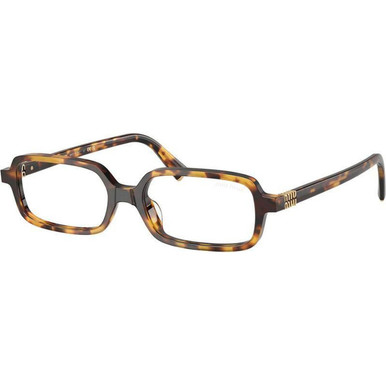 Miu Miu Glasses MU11ZS - Honey Havana/Clear Blue Light Lenses