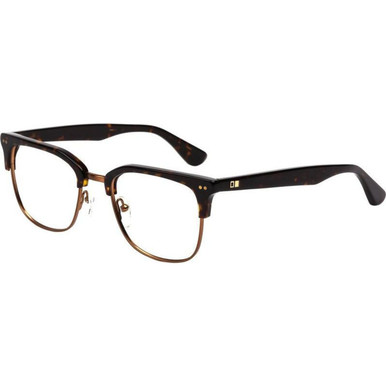 OTIS Glasses 100 Club RX - Eco Havana and Brushed Copper/Clear Lenses