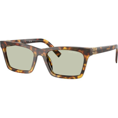 Miu Miu MUA05S - Honey Havana/Light Green Lenses