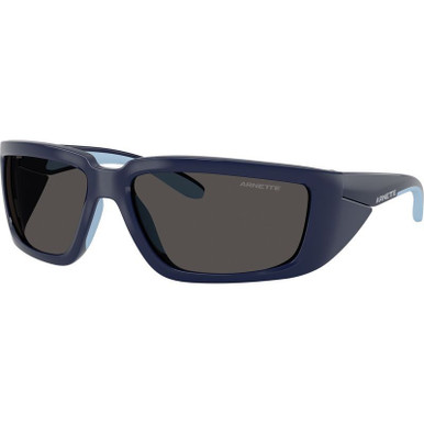 Dark Blue and Azure Rubber/Dark Grey Lenses