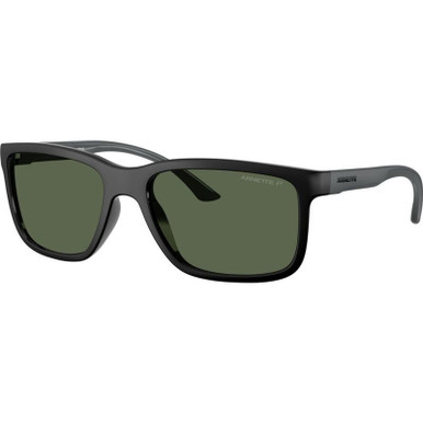 Shiny Matte Black/Dark Green Polarised Lenses