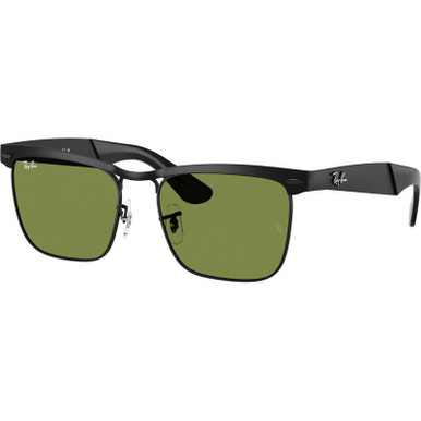 Matte Black/Green Glass Lenses 56 Eye Size