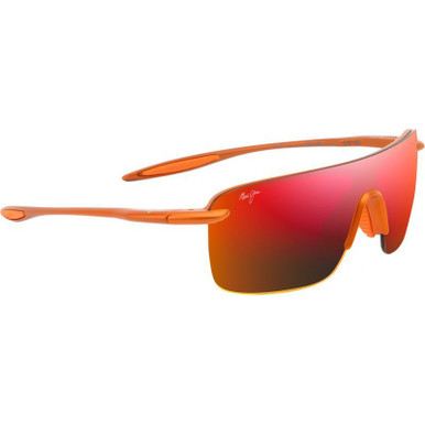 Maui Jim Palulu - Matte Metallic Orange/Hawaii Lava Polarised Lenses