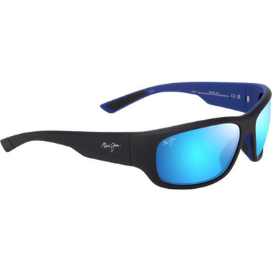Matte Black and Blue/Blue Hawaii Glass Polarised Lenses
