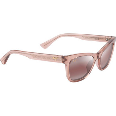 Transparent Antique Pink/Maui Rose Glass Polarised Lenses