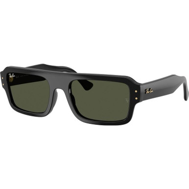Black/Green Glass Lenses 56 Eye Size