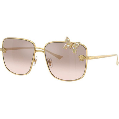 Gold/Light Brown Silver Mirror Gradient Lenses