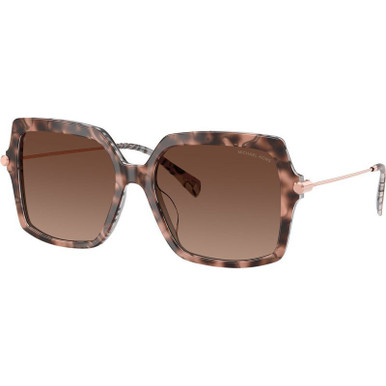 Pink Tortoise/Brown Gradient Polarised Lenses 55 Eye Size
