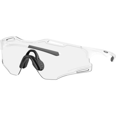 Oakley Cybr Zero - Matte White/Clear to Black Iridium Photochromic Lenses
