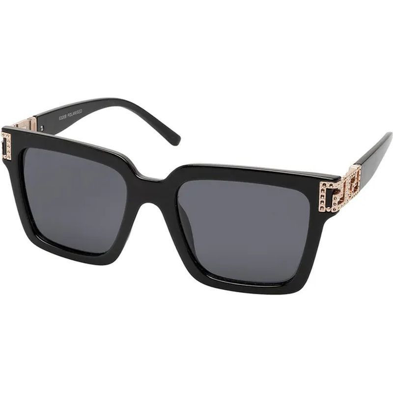 JS Eyewear 6320 Black/Grey Polarised Lenses