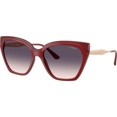 Vogue Eyewear VO5521S - Top Red and Opal Red/Dark Grey Pink Gradient Lenses